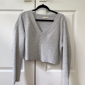 blueish,grey sweater
